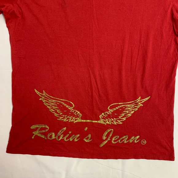 Robin’s Jeans Red and Gold short sleeve mens size XXL TEE - Picture 4 of 8